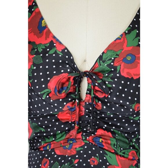 FREE PEOPLE MORNING LIGHT FLORAL PRINT AND POLKA DOT MINI DRESS - Picture 5 of 9